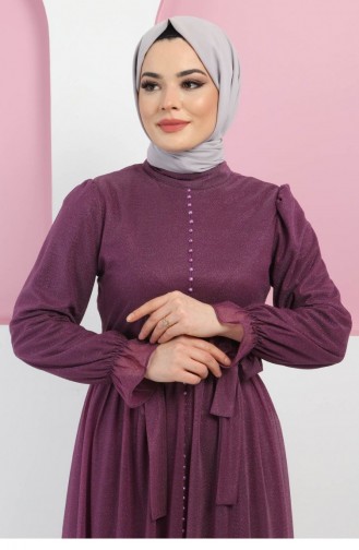 Zwetschge Hijab-Abendkleider 13378