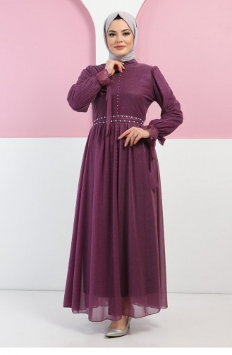 Zwetschge Hijab-Abendkleider 13378