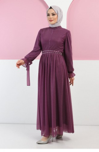 Zwetschge Hijab-Abendkleider 13378