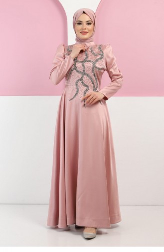 Dusty Rose İslamitische Avondjurk 13401