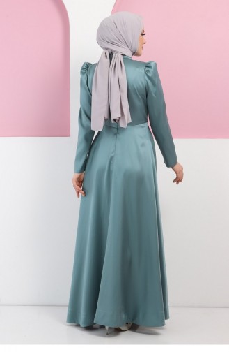 Minzengrün Hijab-Abendkleider 13403