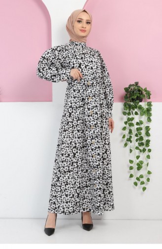 Schwarz Hijab Kleider 13417