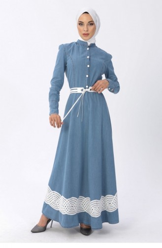 فستان أزرق فاتح 13555