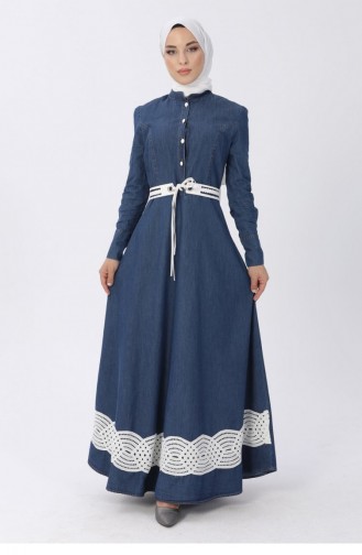 Robe Hijab Bleu Foncé 13556