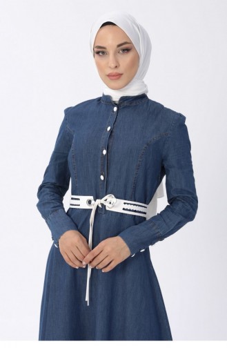 Dunkelblau Hijab Kleider 13556