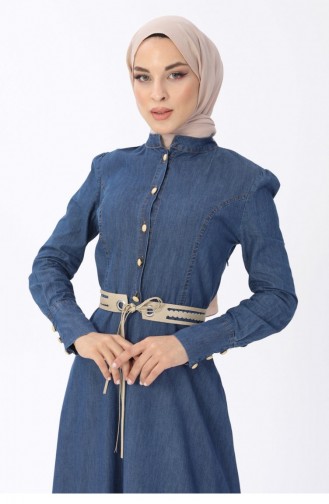 Dunkelblau Hijab Kleider 13557