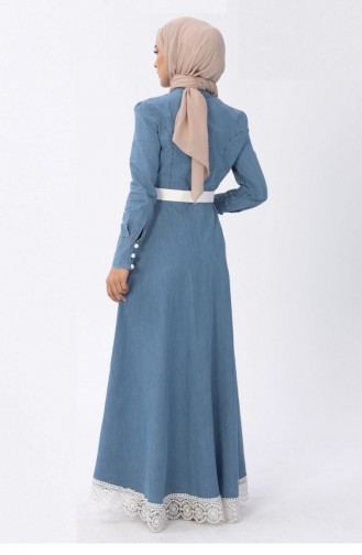 Hellblau Hijab Kleider 13558