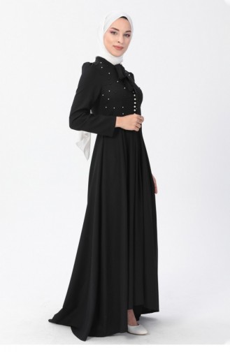 Schwarz Hijab-Abendkleider 13559