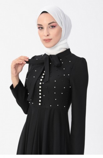 Schwarz Hijab-Abendkleider 13559