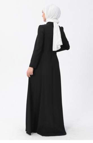Schwarz Hijab-Abendkleider 13559