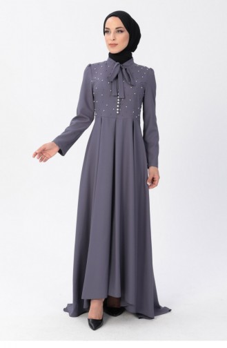 Anthrazit Hijab-Abendkleider 13561