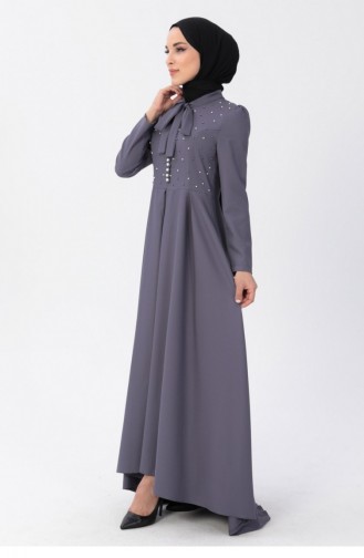 Anthrazit Hijab-Abendkleider 13561