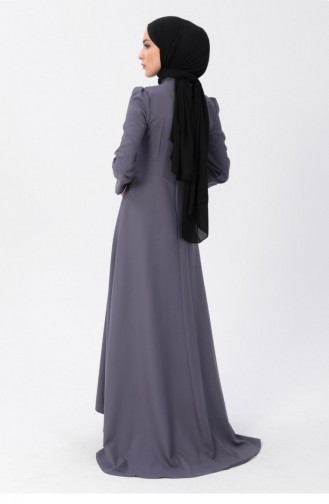 Anthrazit Hijab-Abendkleider 13561