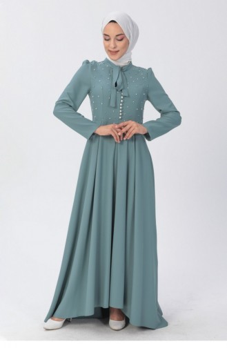 İncili Elbise Mint 8352