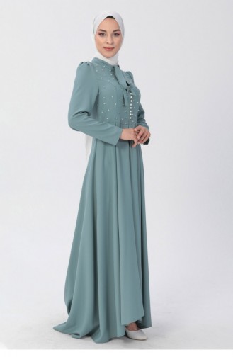 İncili Elbise Mint 8352