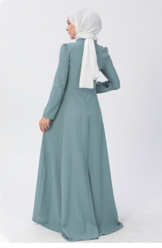 Minzengrün Hijab-Abendkleider 13562
