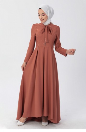 Salmon İslamitische Avondjurk 13564