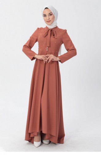 Salmon İslamitische Avondjurk 13564