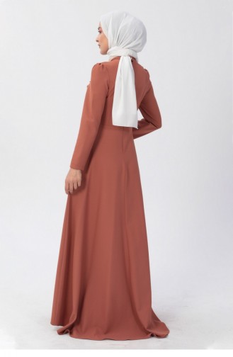 Salmon İslamitische Avondjurk 13564
