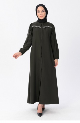 Khaki Abaya 13571