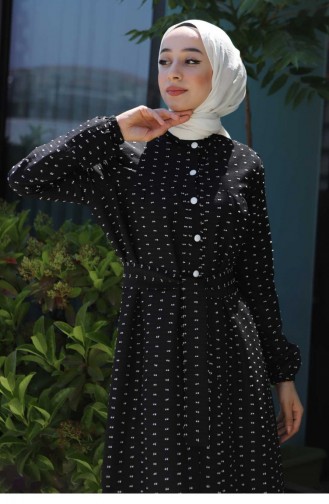 Black Hijab Dress 13580