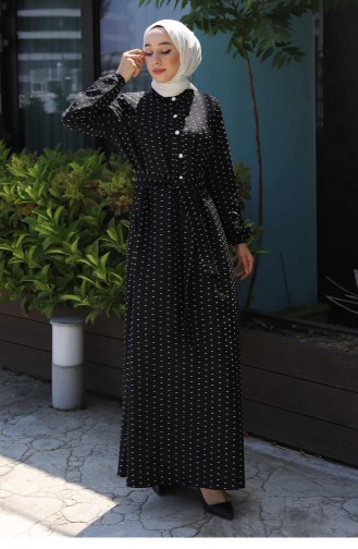 Black Hijab Dress 13580