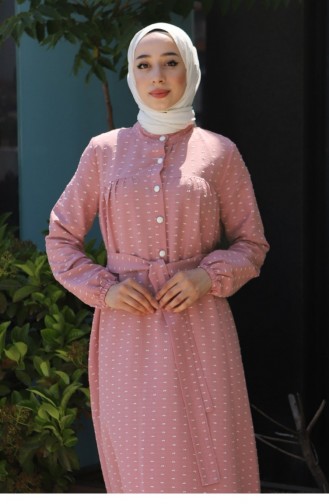 Powder Hijab Dress 13582