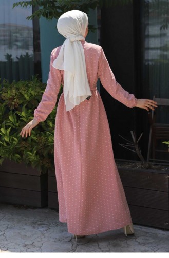 Powder Hijab Dress 13582