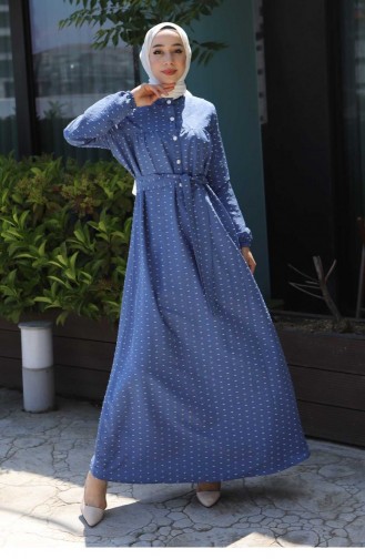 Blue Hijab Dress 13584