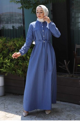 Blue Hijab Dress 13584