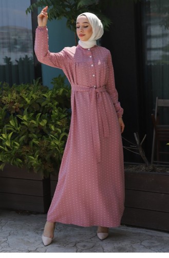 Pink Hijab Dress 13585