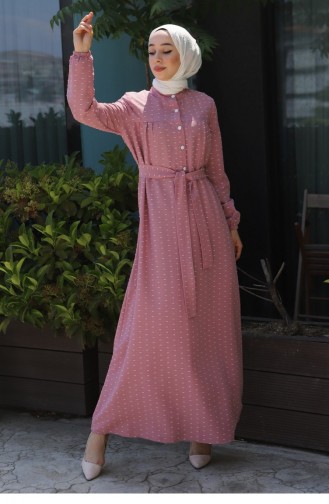Rosa Hijab Kleider 13585