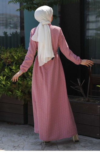 Pink Hijab Dress 13585