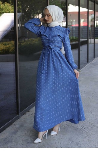 Robe Hijab Bleu 13629