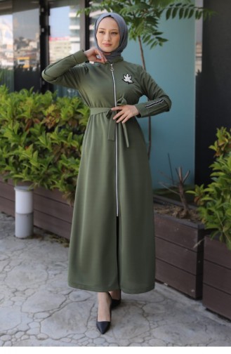 Khaki Abaya 13638