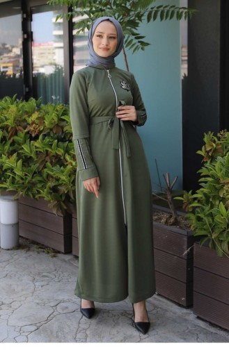 Khaki Abaya 13638