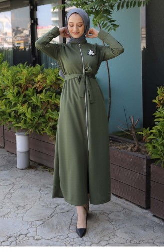 Khaki Abaya 13638