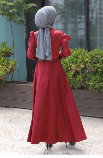 Claret red İslamitische Avondjurk 13646