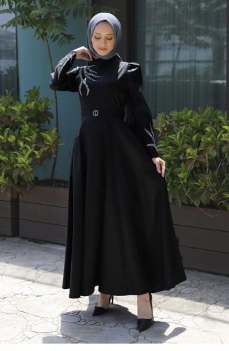 Habillé Hijab Noir 13647