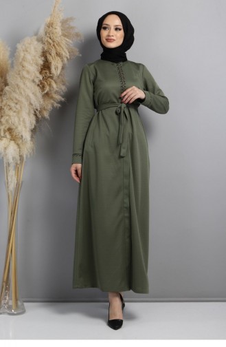 Khaki Abaya 13681