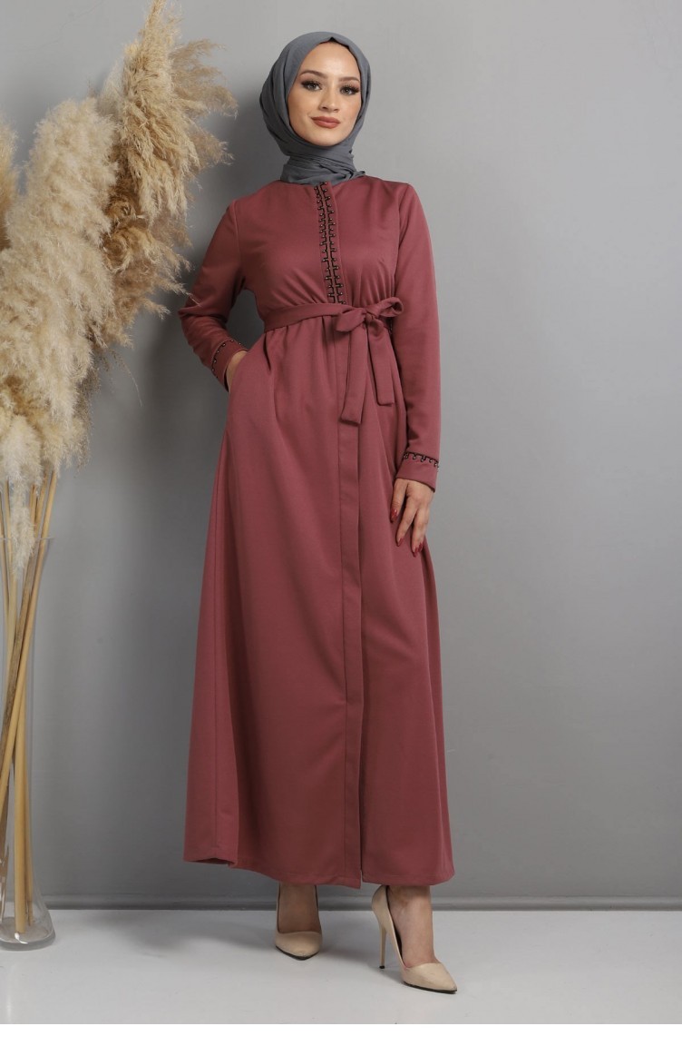 Dusty Rose Abaya 13682 Sefamerve