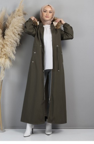 Khaki Winter Coat 13696