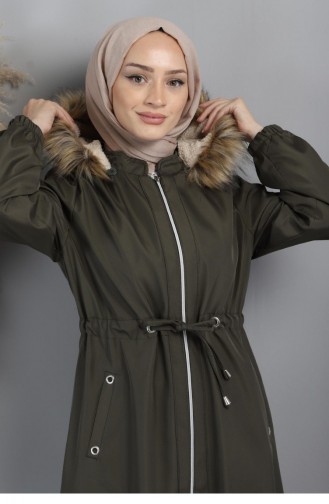 Khaki Winter Coat 13696