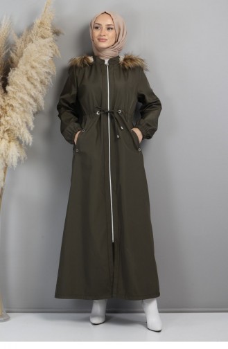 Khaki Winter Coat 13696