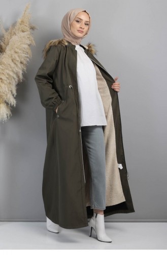 Khaki Winter Coat 13696