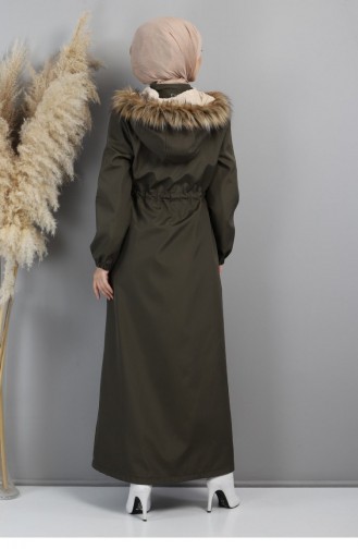 Khaki Winter Coat 13696
