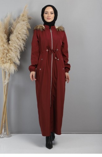 Claret Red Winter Coat 13697