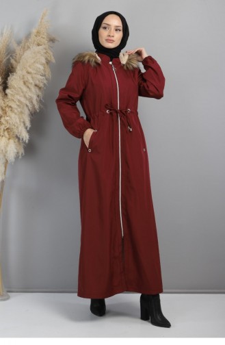 Claret Red Winter Coat 13697