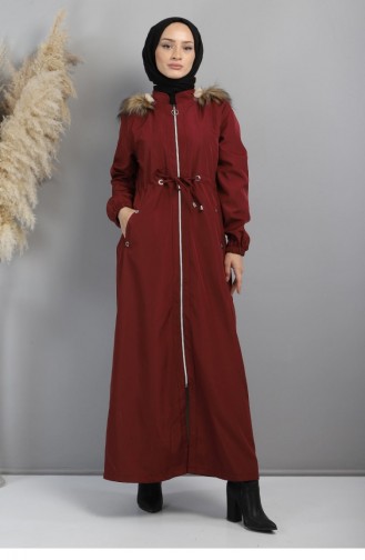 Claret Red Winter Coat 13697