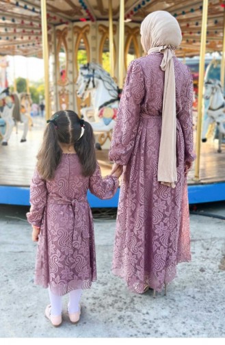 Beige-Rose Hijab-Abendkleider 13775